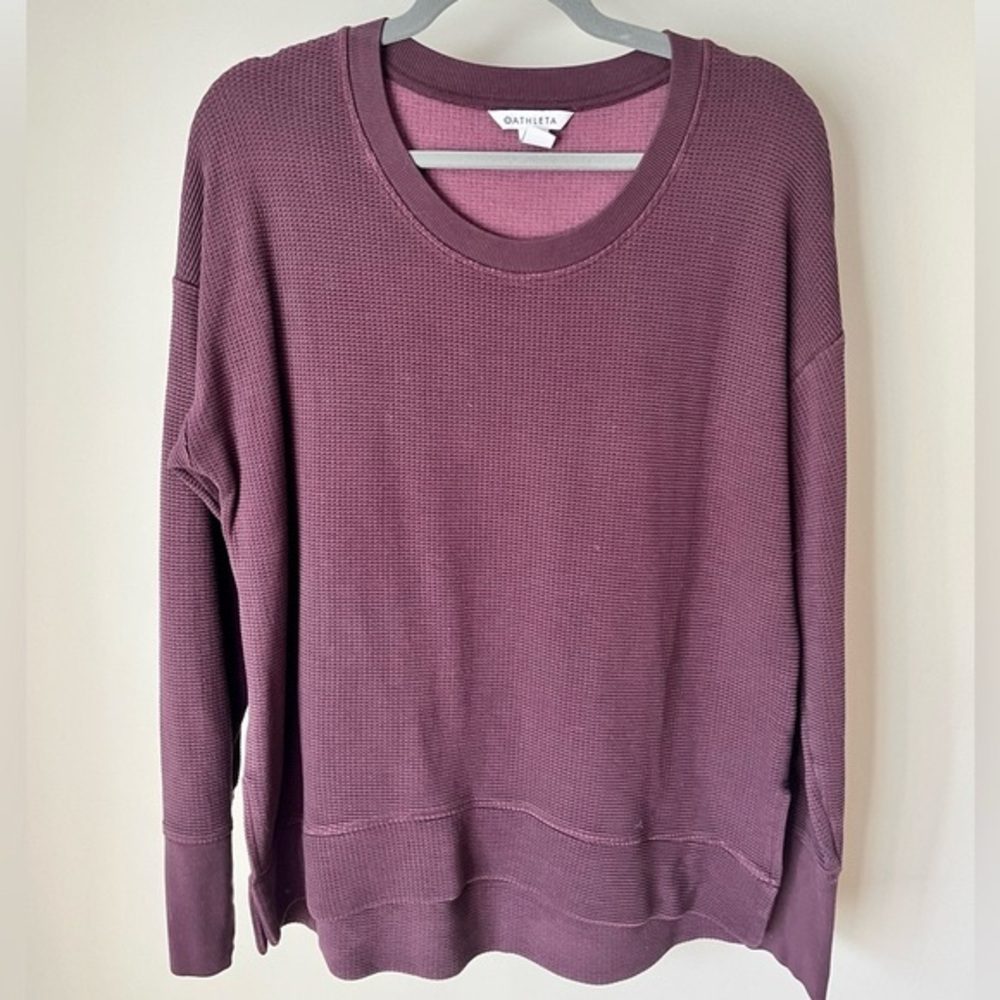 Athleta Coaster Luxe Waffle Sweatshirt